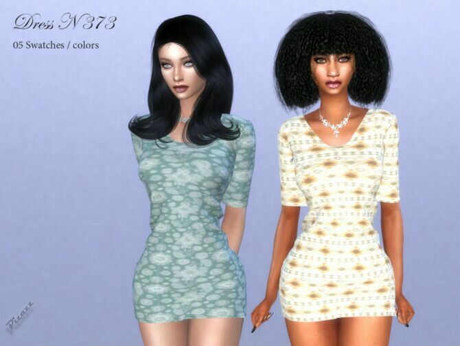 Dress N 373 By Pizazz Sims 4 CC