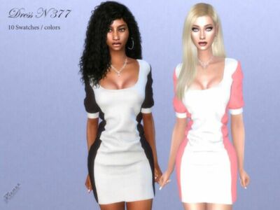 Dress N 377 By Pizazz Sims 4 CC