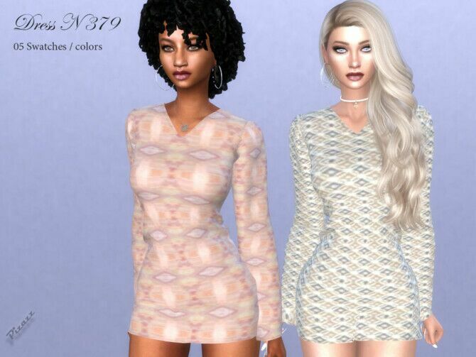 Dress N 379 By Pizazz Sims 4 CC