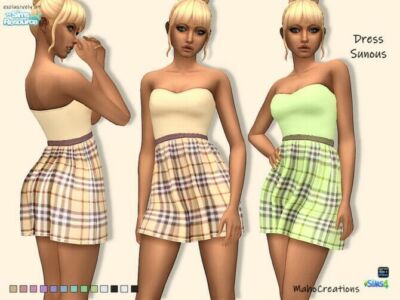 Dress Sunous By Mahocreations Sims 4 CC