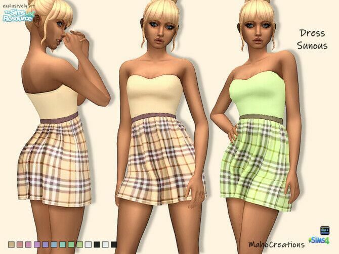 Dress Sunous By Mahocreations Sims 4 CC