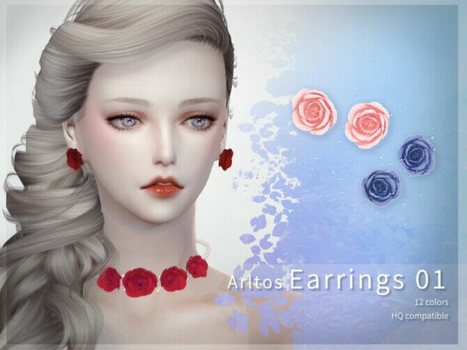 Earrings 01 By Arltos Sims 4 CC