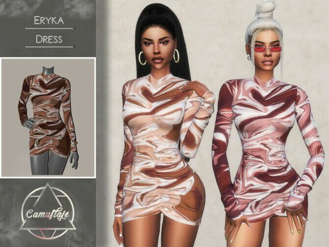 Eryka Dress By Camuflaje Sims 4 CC