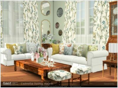 Estrella Living Room By Severinka Sims 4 CC
