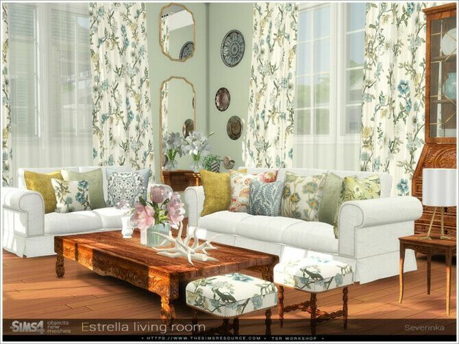 Estrella Living Room By Severinka Sims 4 CC