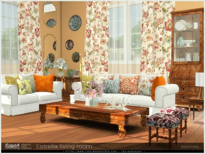 sims 4 cc estrella living room by severinka 3