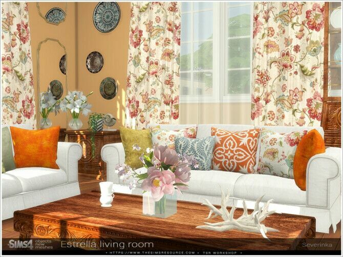 sims 4 cc estrella living room by severinka 4