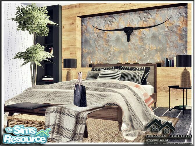 sims 4 cc eupalin bedroom by marychabb 3