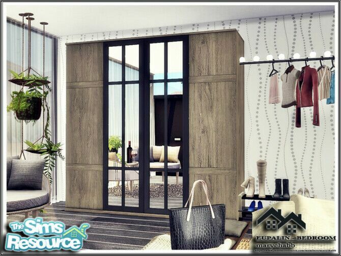 sims 4 cc eupalin bedroom by marychabb 4