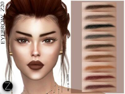 Eyebrows Z20 By Zenx Sims 4 CC