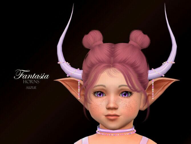 Fantasia Horns Toddler By Suzue Sims 4 CC