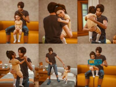 Father-Daughter DAY Pose Pack At Katverse Sims 4 CC