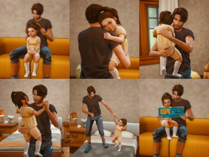 Father-Daughter DAY Pose Pack At Katverse Sims 4 CC