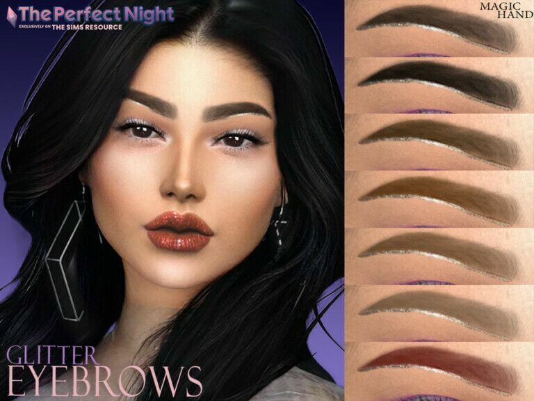 Glitter Eyebrows By Magichand Sims 4 CC