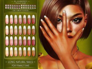 sims 4 cc free download long short natural nails set by blahberry pancake 2