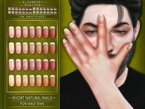 sims 4 cc free download long short natural nails set by blahberry pancake 3