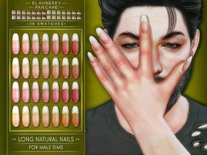 sims 4 cc free download long short natural nails set by blahberry pancake 4