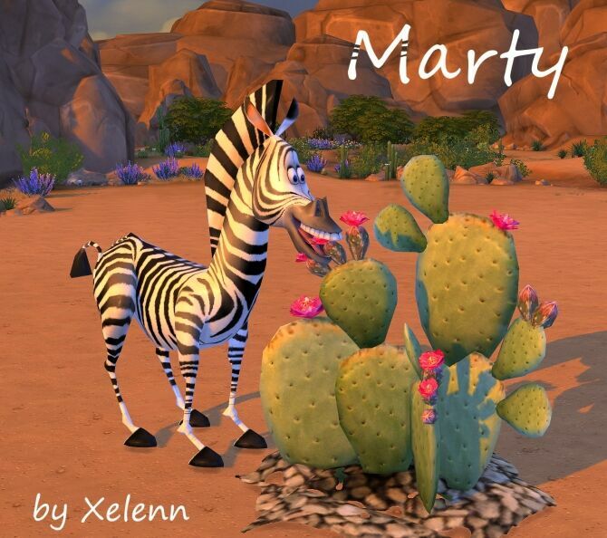 Marty The Zebra By Xelenn Sims 4 CC