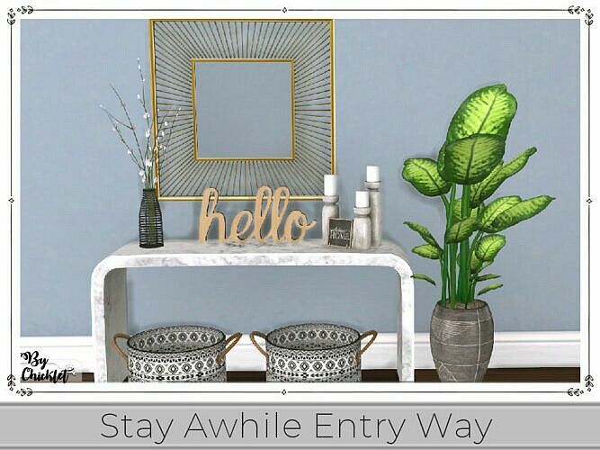 sims 4 cc free download stay awhile entry way part 1 by chicklet by tsr 4