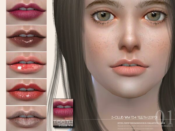 Teeth 201701 By S-Club WM Sims 4 CC