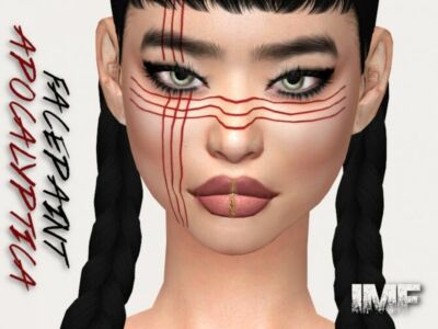 IMF Apocalyptica Facepaint N.02 By Izziemcfire Sims 4 CC