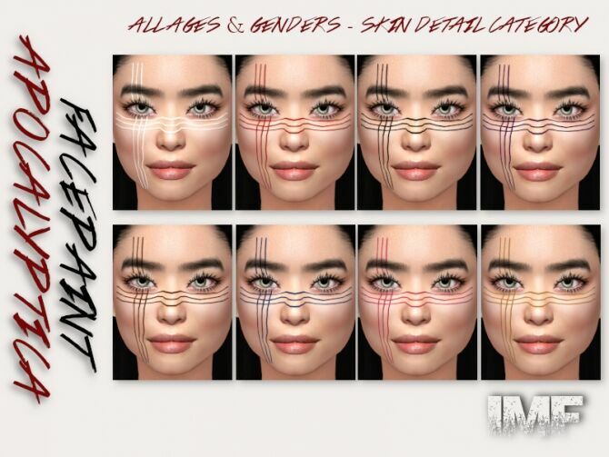 sims 4 cc free downloaved imf apocalyptica facepaint n 02 by izziemcfire by tsr 2