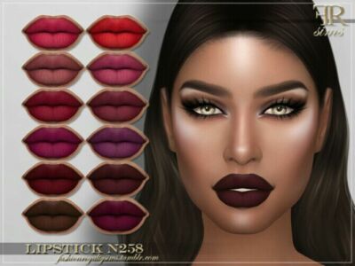 FRS Lipstick N258 By Fashionroyaltysims Sims 4 CC