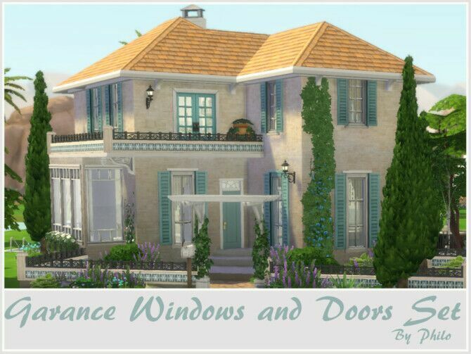 Garance Windows And Doors SET By Philo Sims 4 CC