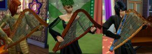 Handheld Playable Harp (Guitar Clone) By Esmeralda Sims 4 CC