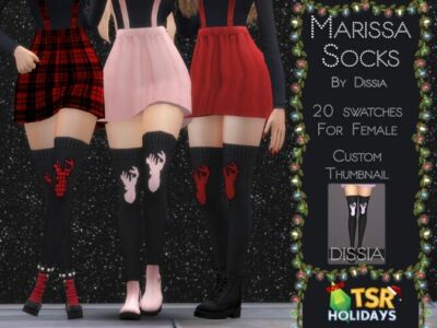 Holiday Wonderland Marissa Socks By Dissia Sims 4 CC