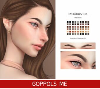 Gpme-Gold F Eyebrows G16 At Goppols ME Sims 4 CC