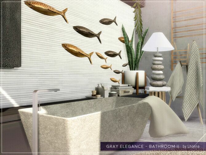 sims 4 cc gray elegance bathroom ii by lhonna 2