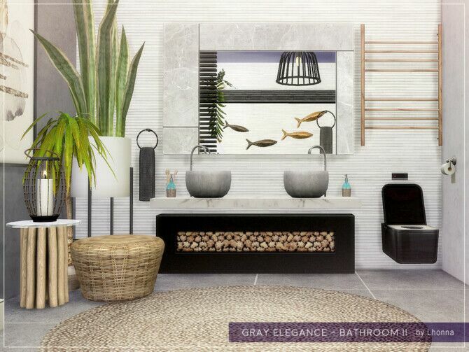 sims 4 cc gray elegance bathroom ii by lhonna 3