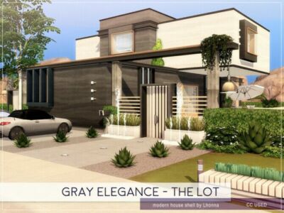 Gray Elegance Home By Lhonna Sims 4 CC