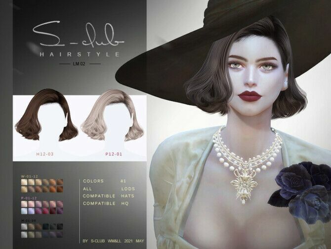 Hair 202102 By S-Club LW Sims 4 CC