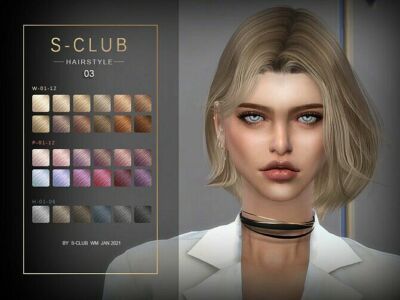 Hair 202103 By S-Club WM Sims 4 CC