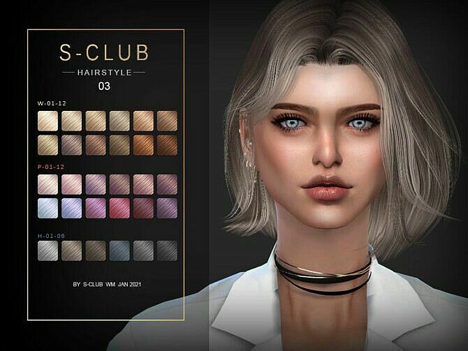 sims 4 cc hair 202103 by s club wm 4