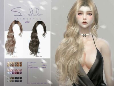 Hair 202121 By S-Club WM Sims 4 CC