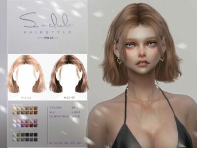 Hair 202123 By S-Club WM Sims 4 CC