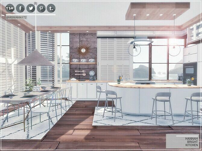 Hannah Bright Kitchen By Moniamay72 Sims 4 CC