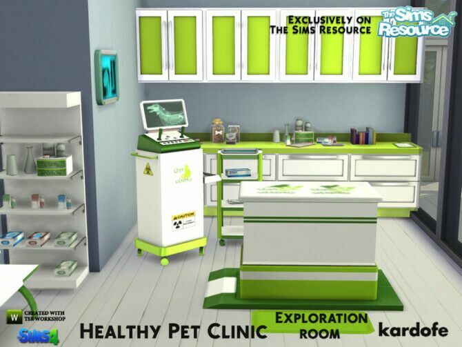 Healthy PET Clinic Exploration Room By Kardofe Sims 4 CC