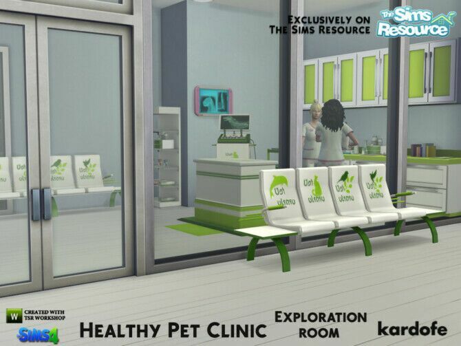 sims 4 cc healthy pet clinic exploration room by kardofe 2