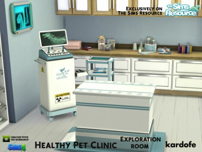 sims 4 cc healthy pet clinic exploration room by kardofe 3