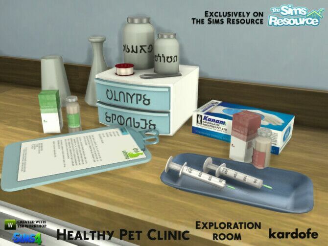 sims 4 cc healthy pet clinic exploration room by kardofe 4