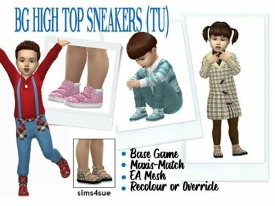 High TOP Sneakers Toddlers At Sims4Sue Sims 4 CC