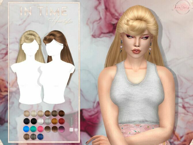 In Time Hairstyle By Javasims Sims 4 CC