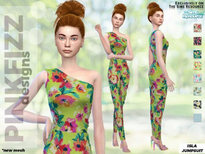 sims 4 cc isla jumpsuit by pinkfizzzzz 3