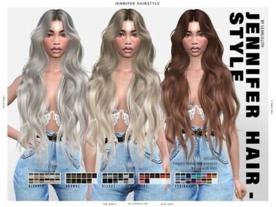 Jennifer Hairstyle By Leah Lillith Sims 4 CC