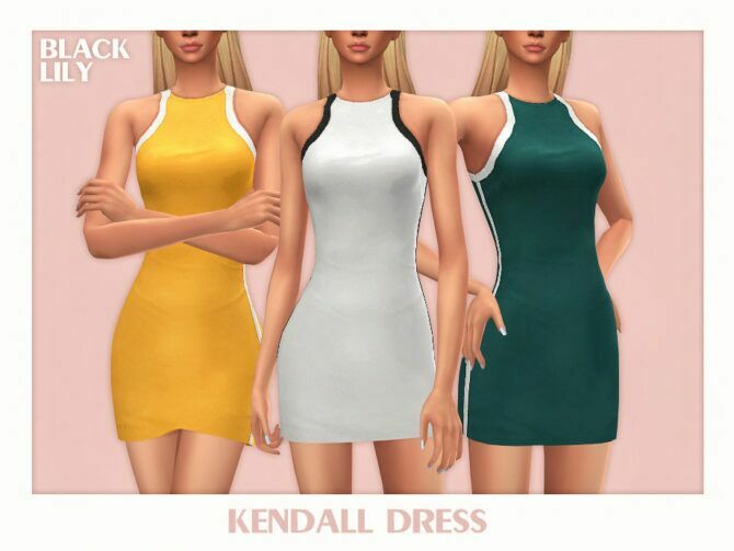 Kendall Dress By Black Lily Sims 4 CC