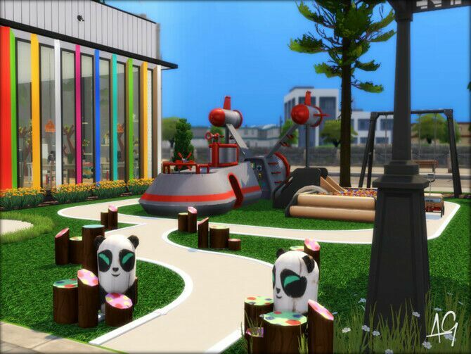 sims 4 cc kids learn and play center by algbuilds 3